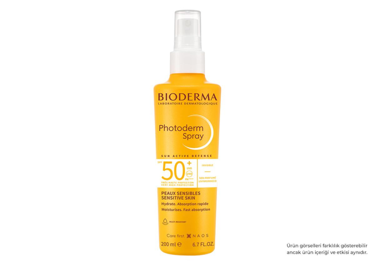 Photoderm Tüm Ciltler için Sprey Form SPF50+ Yüksek Korumalı Güneş Kremi 200 ml