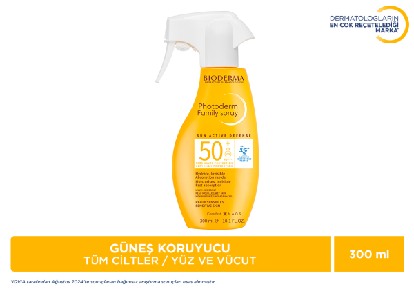 Photoderm Tüm Ciltler için Sprey Form SPF50+ Yüksek Korumalı Güneş Kremi 300 ml