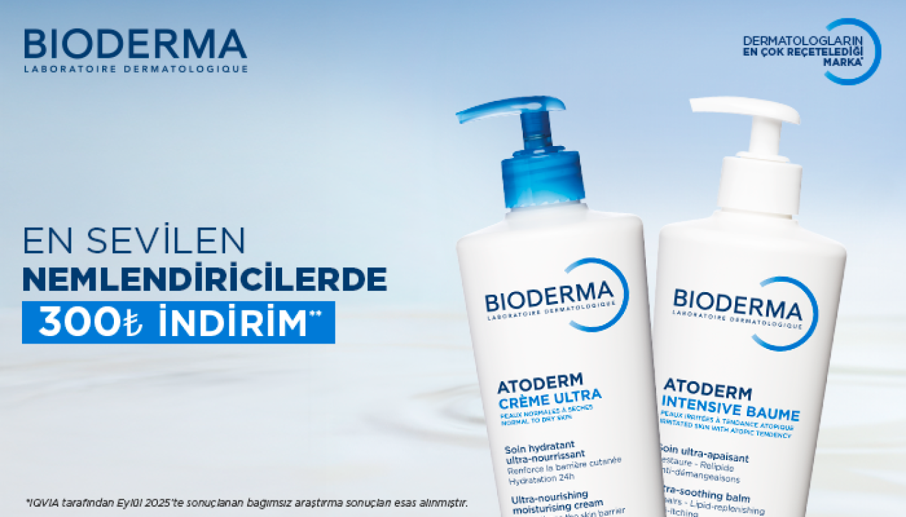 Bioderma Atoderm Nemlendiricilerde 300 TL indirim