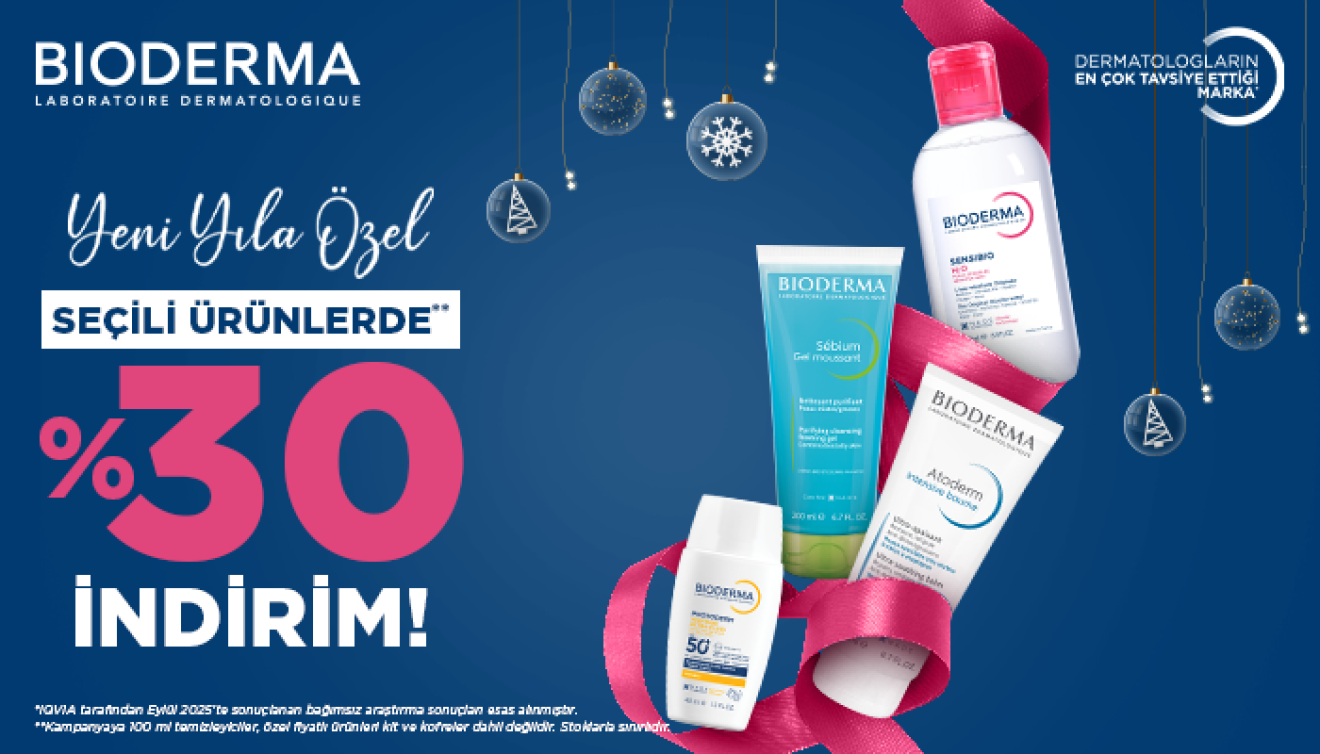 Yıl sonu fırsatları Bioderma %30
