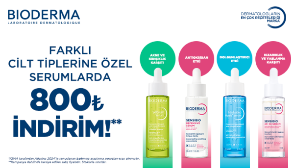 Bioderma Serumlarda 800 TL İndirim Kampanyası
