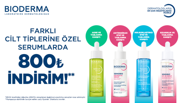 Bioderma Serumlarda 800 TL İndirim Kampanyası